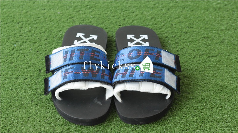 Off White Indoustrial Slides Black Royal